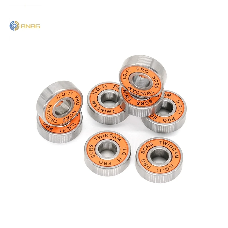 8Pcs ILQ-11 Orange Skate Scooter Bearing Longboard Speed Bearing Inline Skate Wheel Bearing