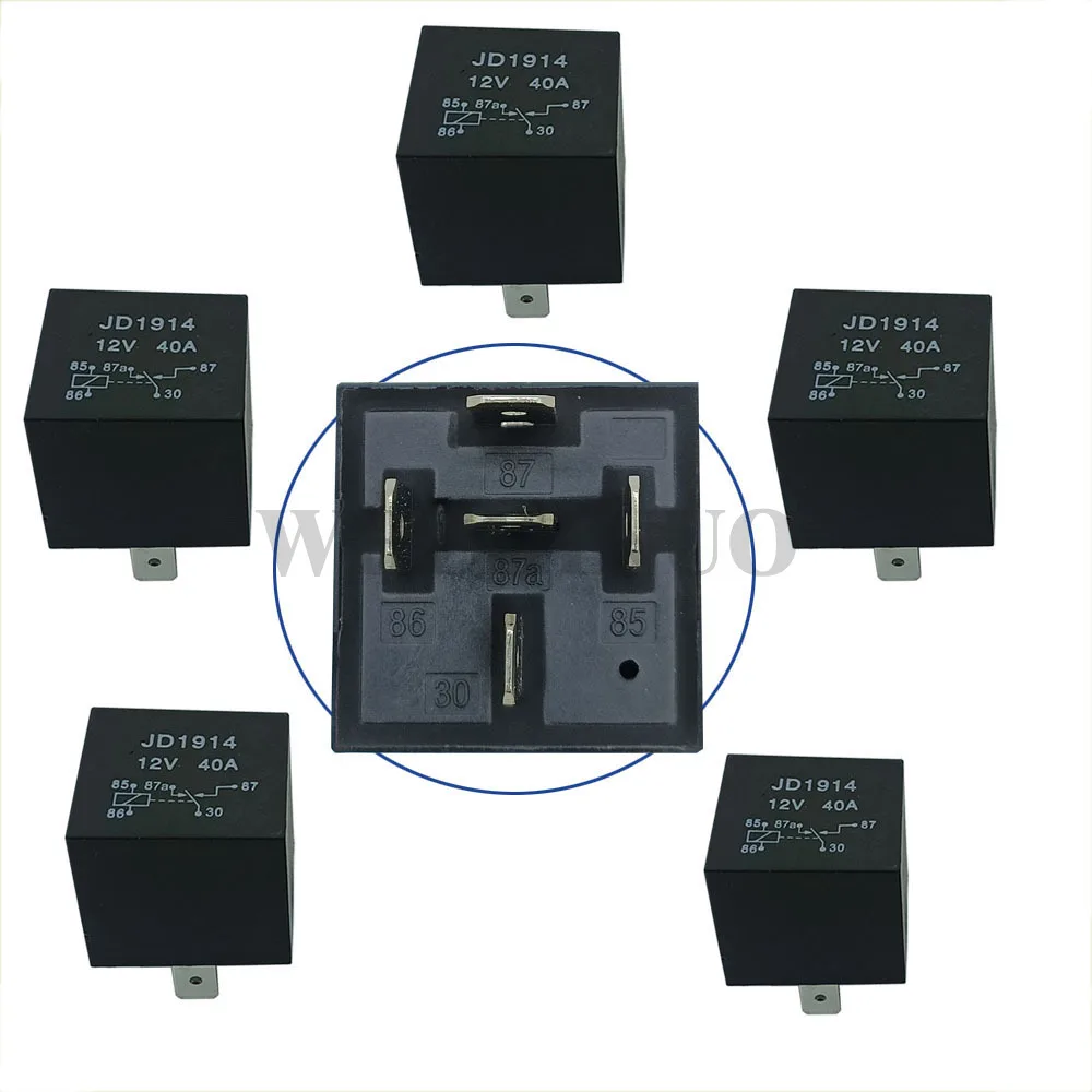 

Реле JD1914, 12 В, 40 А, 5-контактное автомобильное реле 584416 586147 586224 для подвесного двигателя Johnson Evinrude OMC Marine Corp