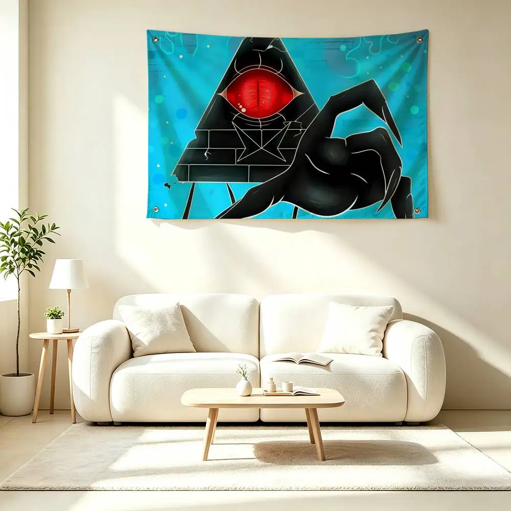 R-Retro Cartoon B-Bill Cipher Flags for Bedrooms Home Decor Items Outdoor Decors Garage Decoration Flaga