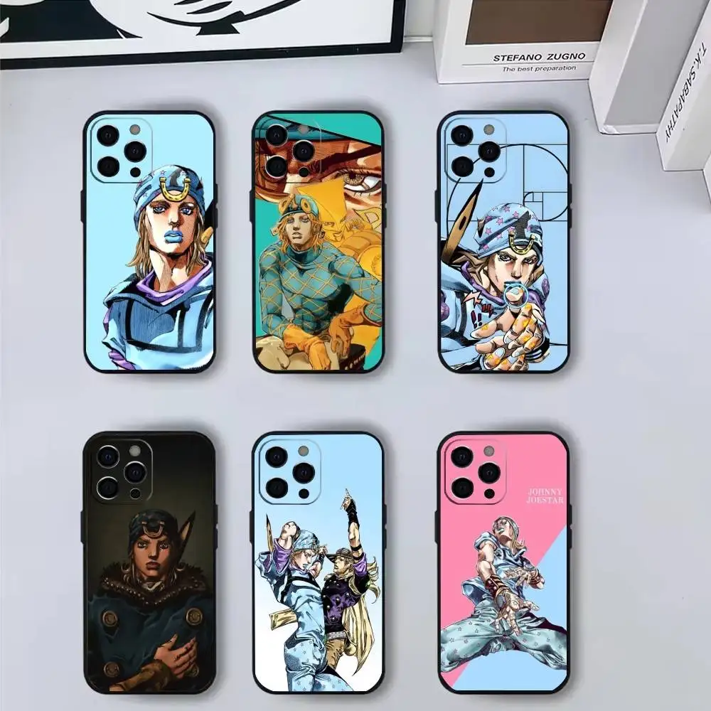 

Cool J-johnny J-Joestar of the J-JojoS Phone Case For iPhone 17,16,15,14,13,12,11 Plus,Pro Max,XS,Soft Silicone Black Cover