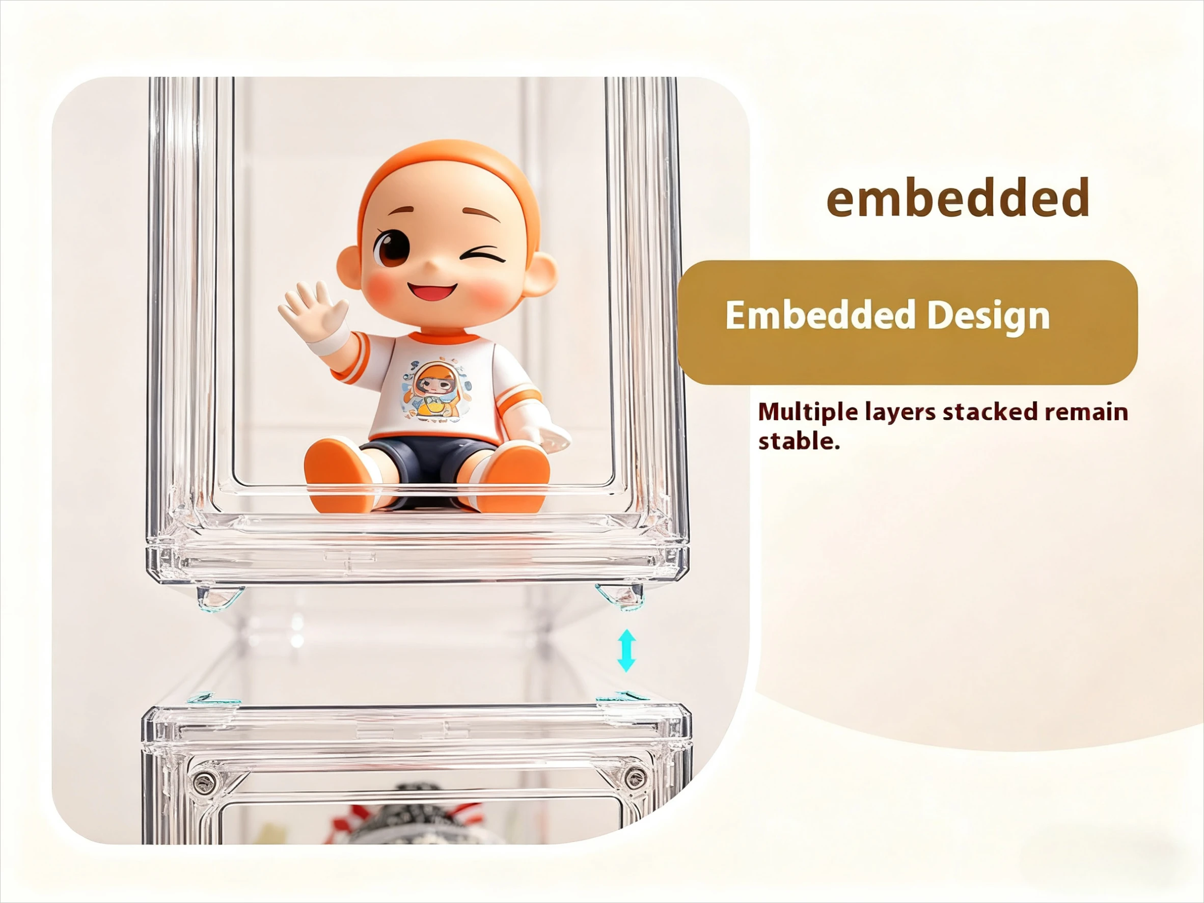 Transparent Storage Wonder: Blind Box Display Stand for Figurines, Dolls, and Acrylic Ornaments with Dust-Proof Case