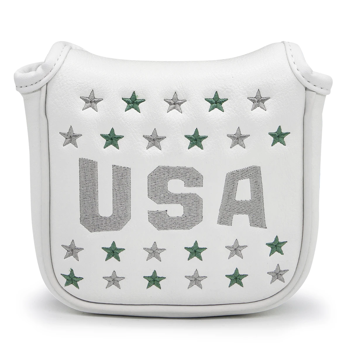 Golf Putter Cover Mallet Putter Head Cover with PU Leather Magnetic Closure and USA Star Design