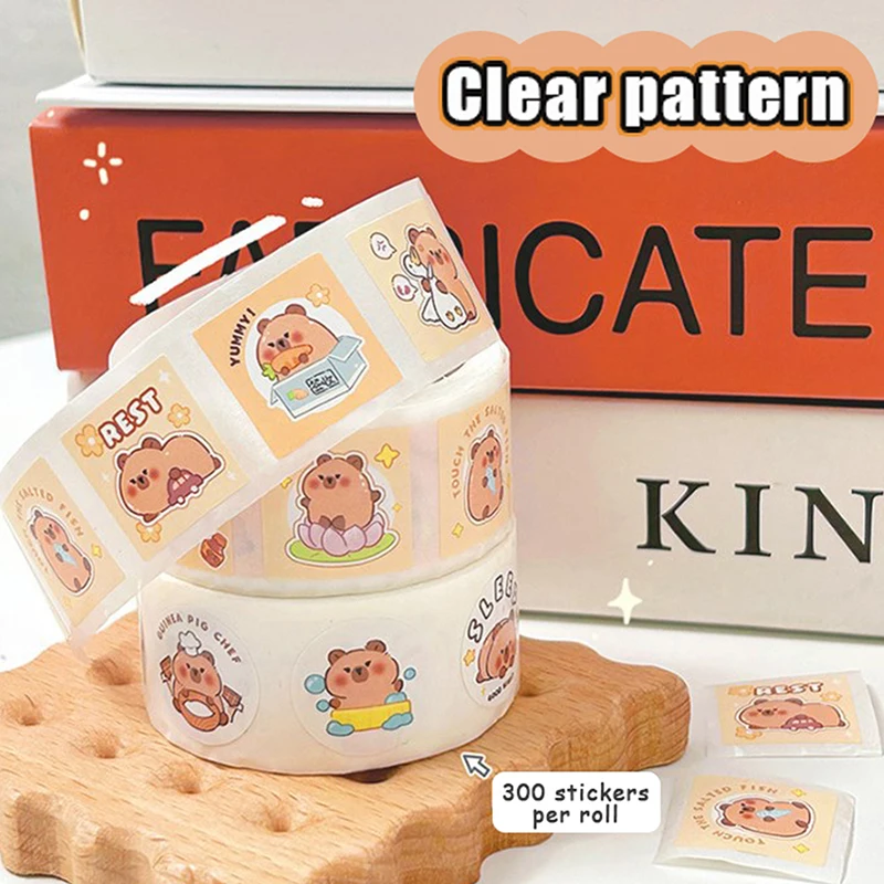 300 Stickers Cartoon Capybara Graffiti Sticker For Water Bottle Laptop Luggages Laptop Decals Decoration Kid Reward Gift Toy