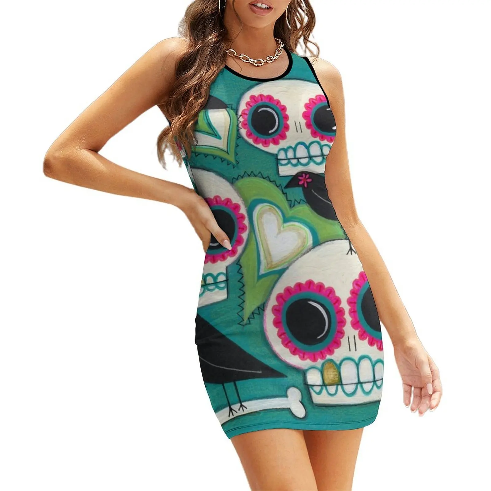 

Skulls & Crows Sleeveless Sundress dress korean style birthday dresses for women dresses for womens 2025 Beachwear