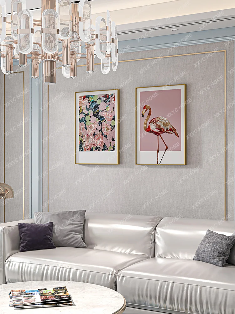 Enamel Nordic Living Room Sofa Background Wall Decorative Painting Bedroom Flamingo Hanging Painting