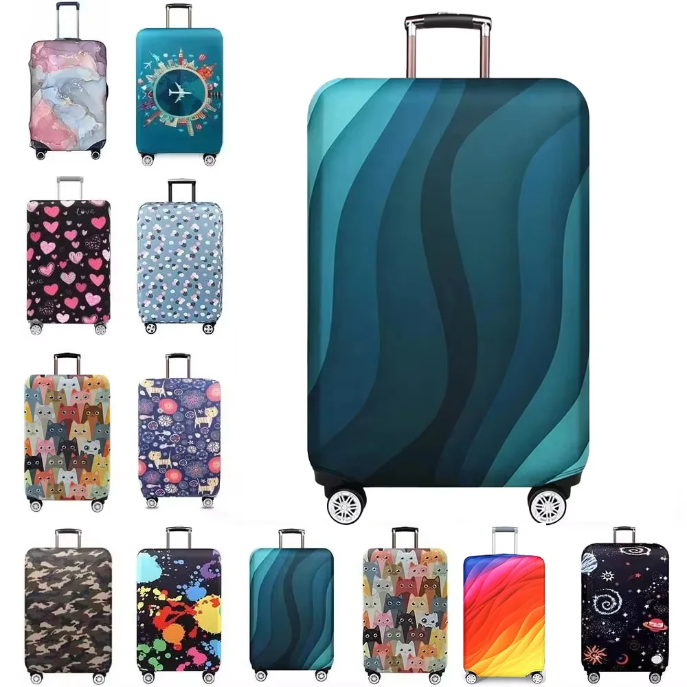 Luggage Cover Stretch Fabric Suitcase Protector Baggage Dust Case Cover Suitable for18-32 Inch Suitcase Case Travel Organizer