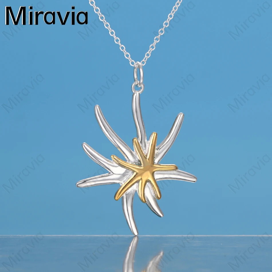 

Miravia 925 Sterling Silver Double-Layer Gold And Silver Hexagonal Star Pendant Necklace - Charming Engagement Jewelry