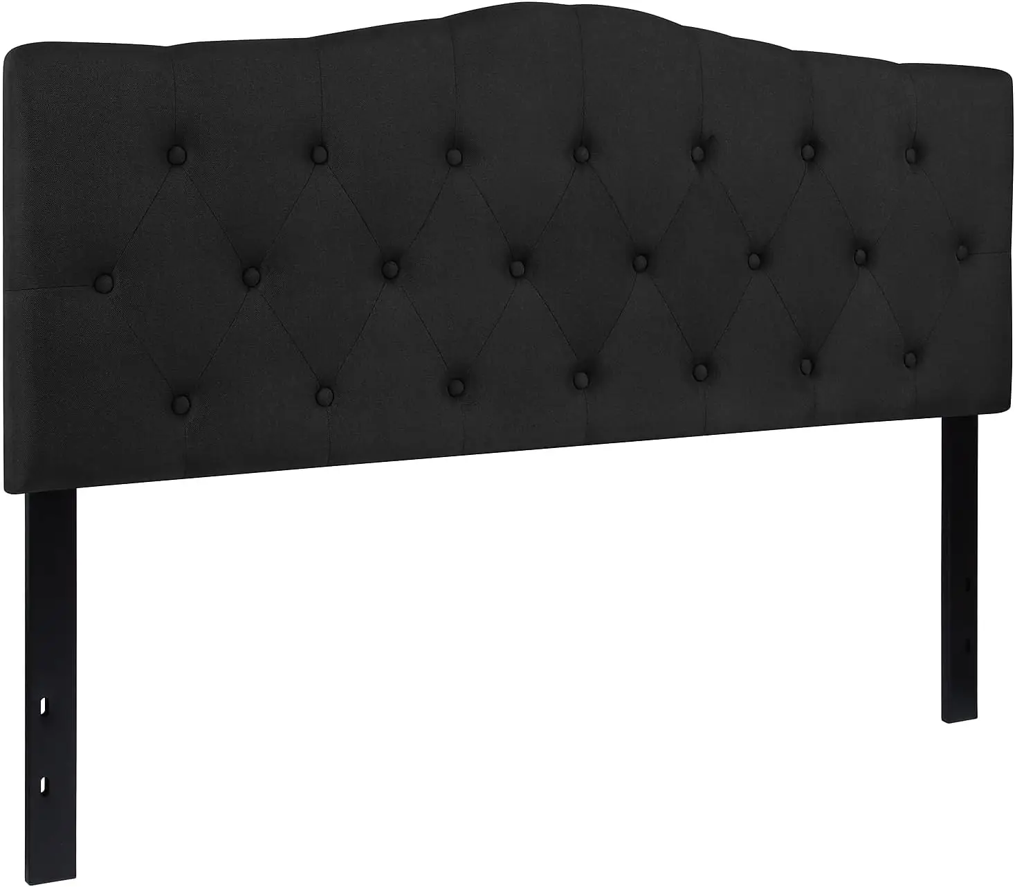 

Cambridge Tufted Upholstered Queen Size Headboard in Black Fabric