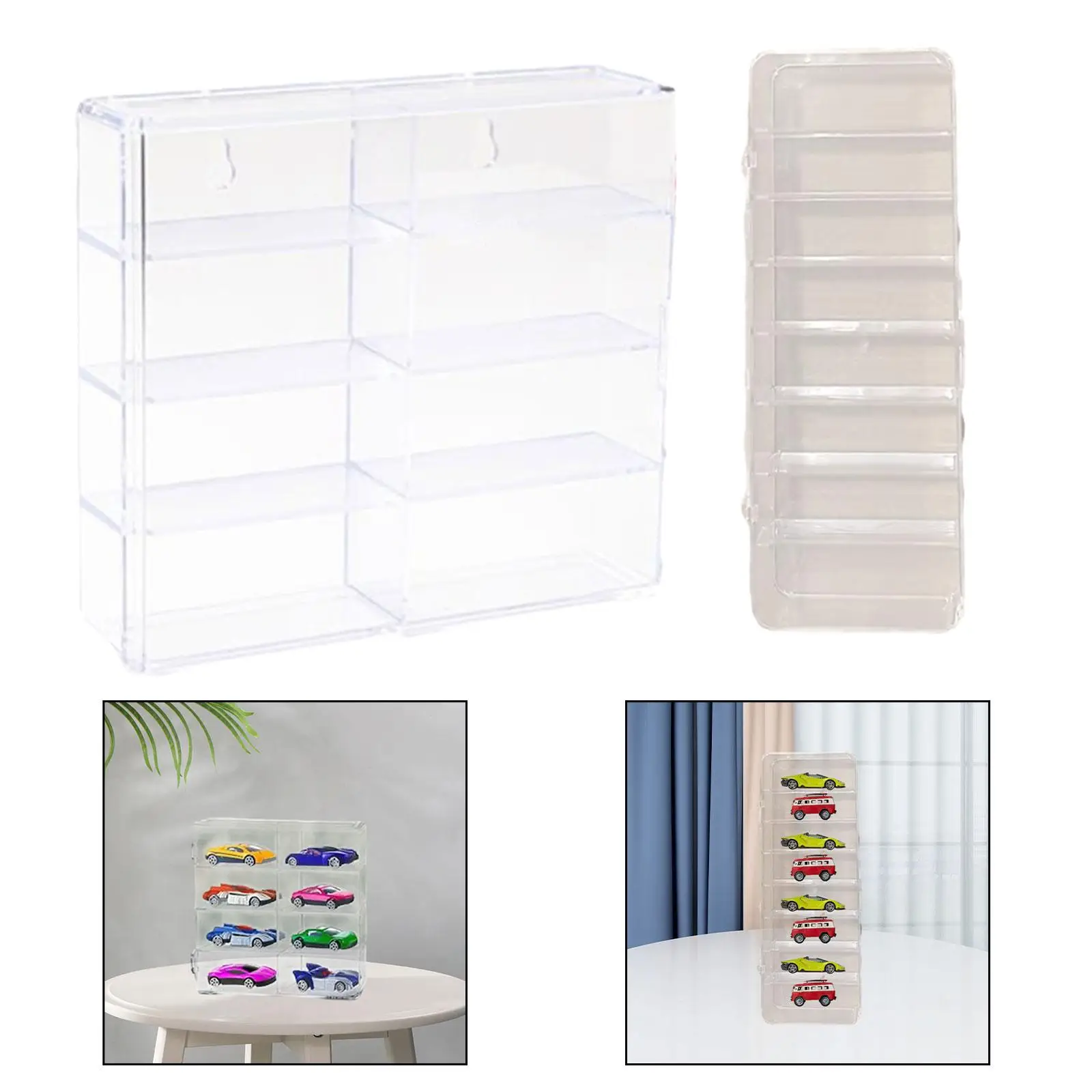 

Clear Display Case Toy Car Collector Showcase for Action Figurine Toys