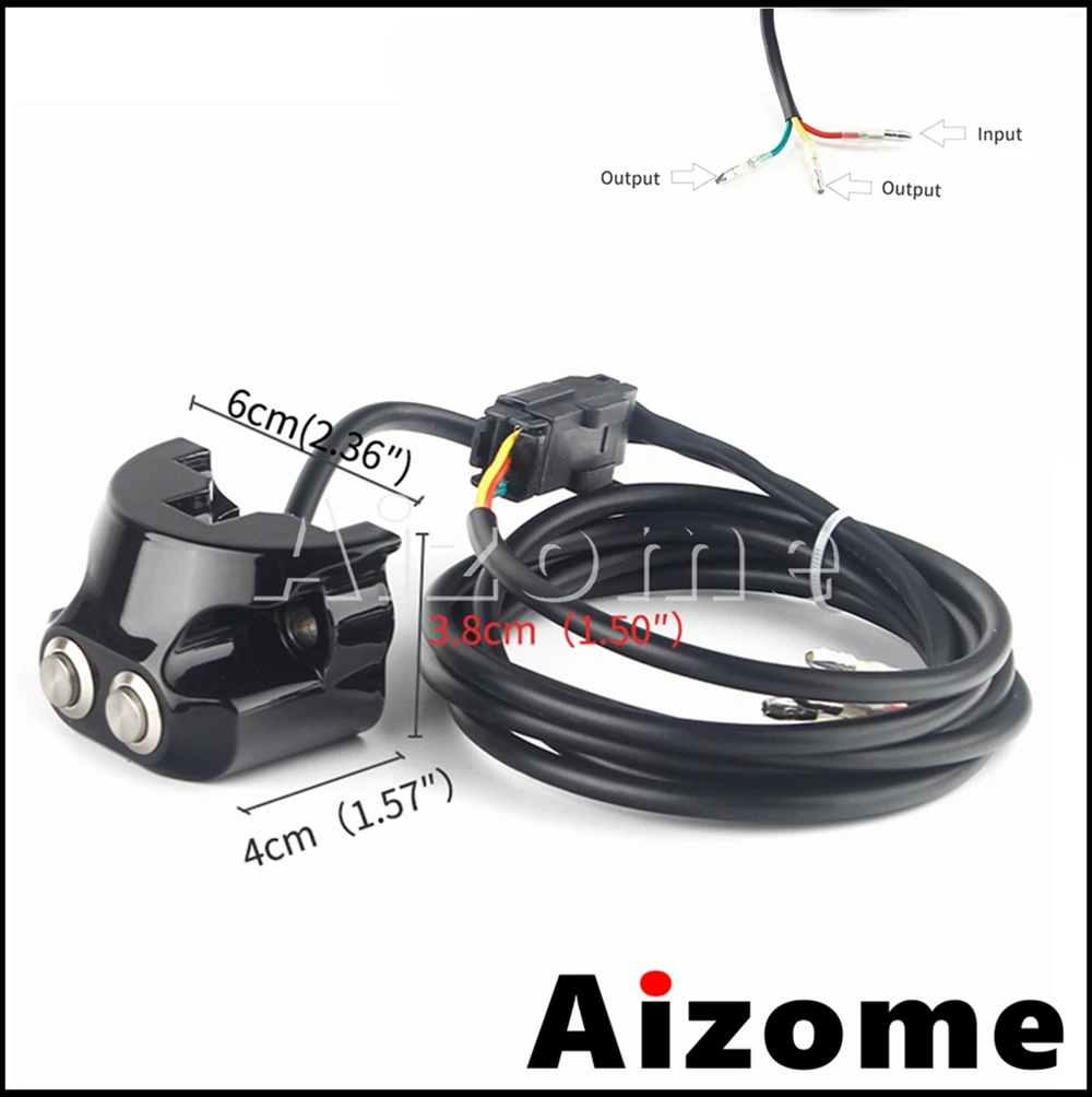 3 Wires 2 Button 25mm Motorcycle Handlebar Switch CNC Air Ride Switches Controller For Harley Dyna Sportsters V-Rod AERO AERO-A
