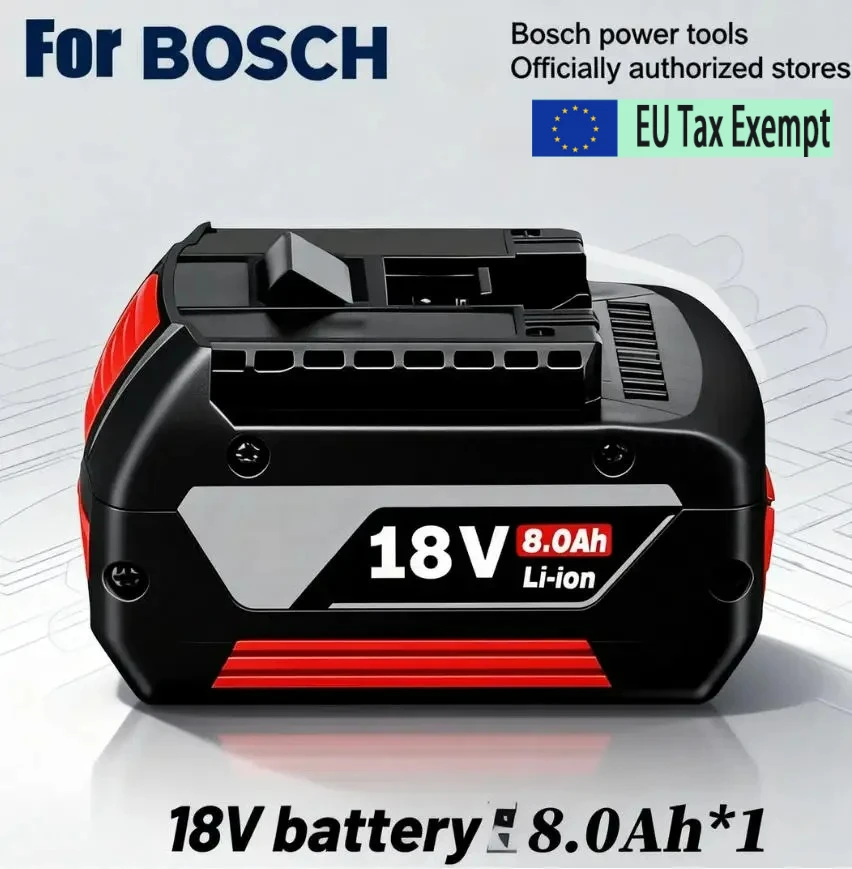 100 % für BOSCH 18 V 8000 mAh Akku, originaler Lithium-Akku für BOSCH Akkupack 8,0 Ah, originaler wiederaufladbarer Werkzeug-Akku