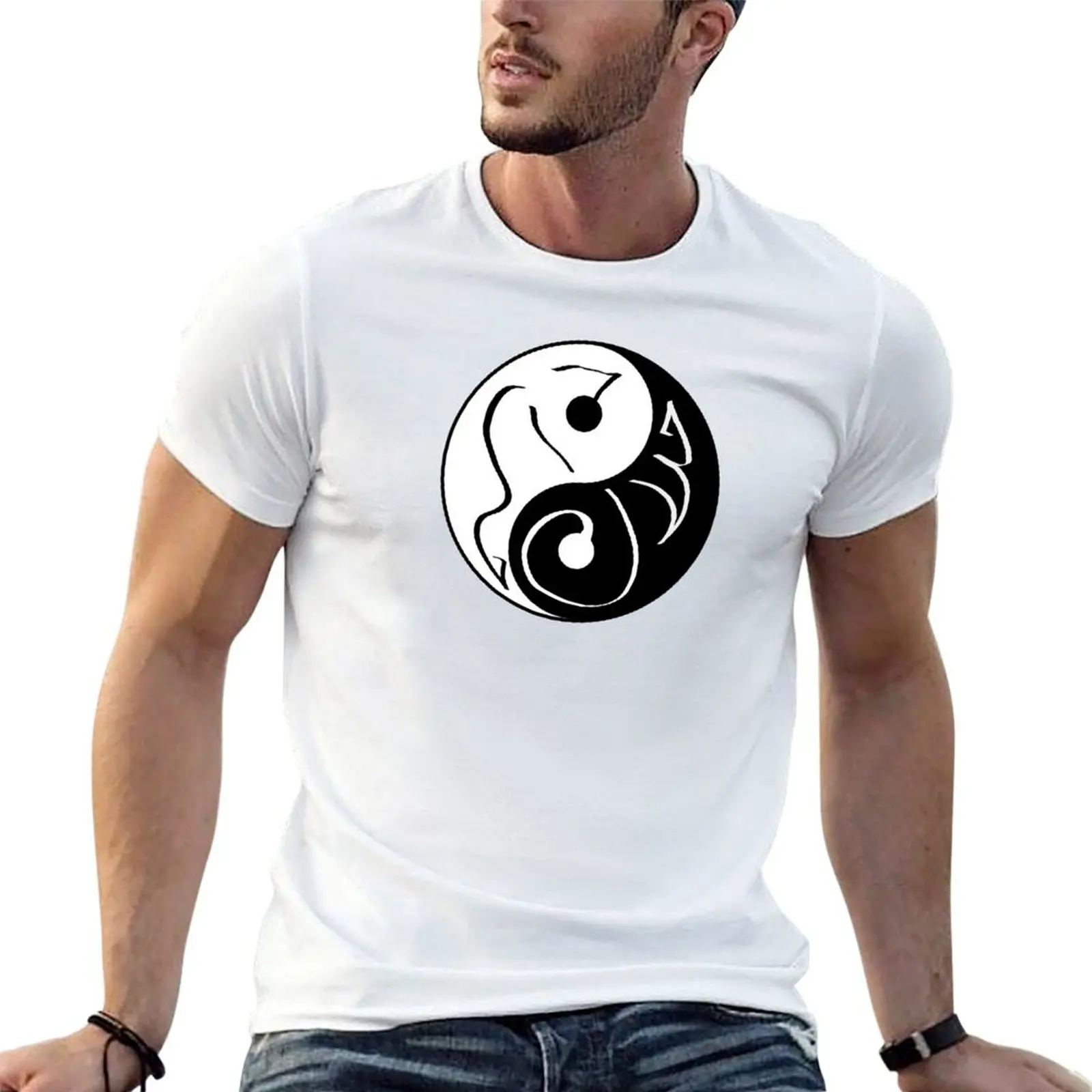 Yin Yang - Halal Haram Version T-Shirt funny t shirts cotton t shirts for man pack white mens graphic t shirts T-shirt