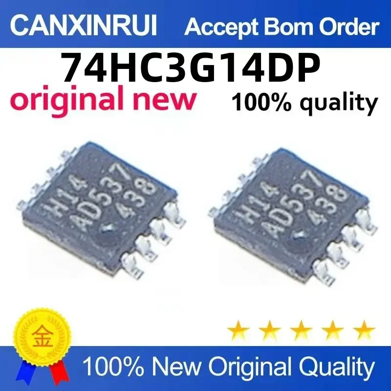 

(5-100 pieces) Brand new stock 74HC3G14DP patch TSSOP8 silk screen: H14 chip H14