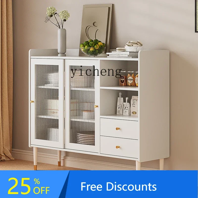 dining side cabinet solid wood tea against the wall multi-functional locker small apartment living room storage cabinet