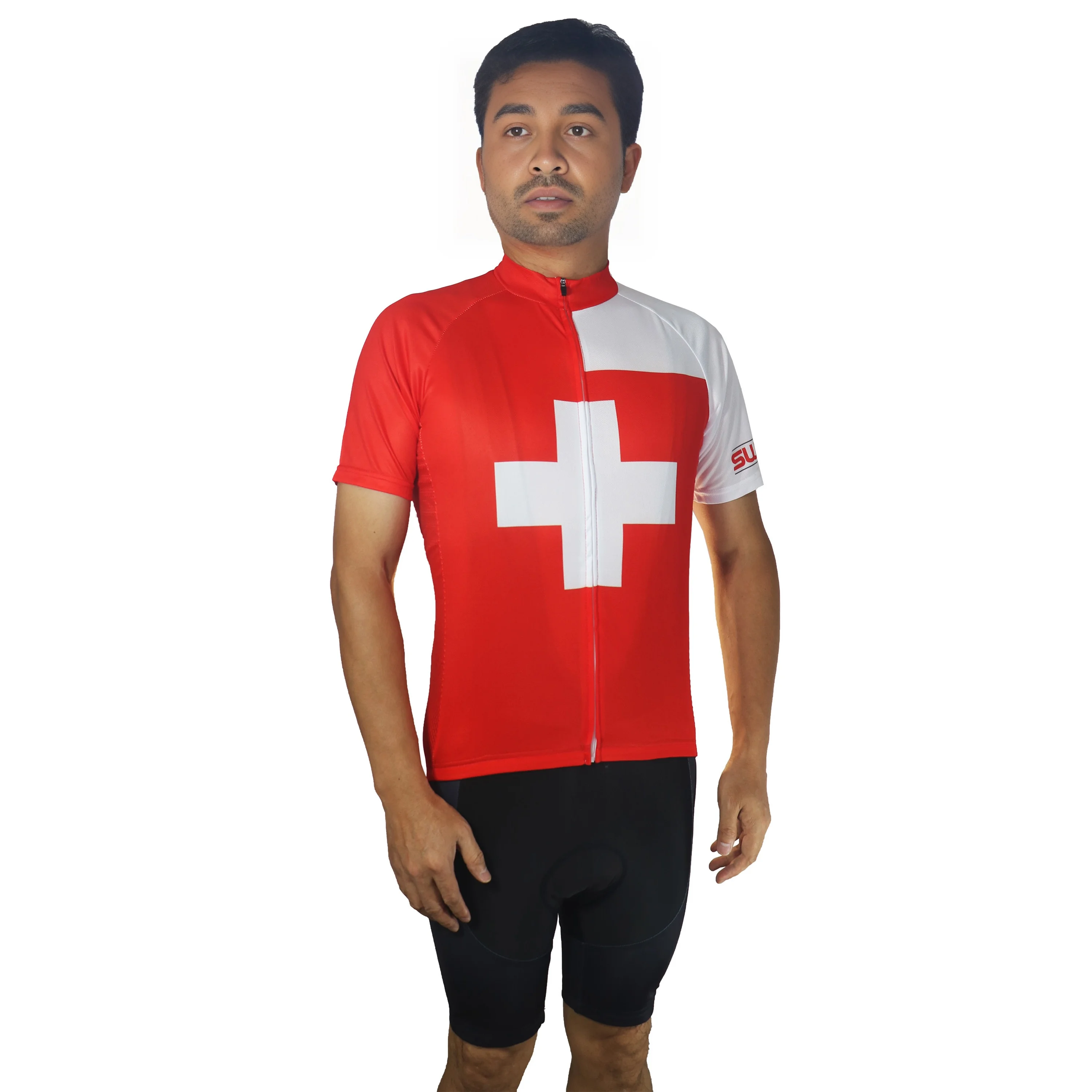 Cycling Jersey, Swiss, Suisse, Outdoor Short MTB Shirt, Pro Cycling Jersey, Bicycle Race Sportswear, Road Dry Top, Pocket