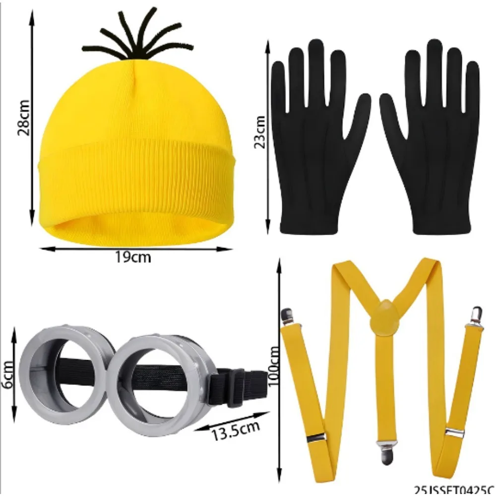 

Anime Dress up Accessories Yellow Knitted Hat Glasses Straps Gloves, etc. Suitable for cosplay Dress up Party
