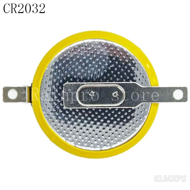 CR2032 Lithium Coin Cell Battery 10PCS with 180 Degrees Patch Type Welding Pins for Electronic Device Replacement Battery