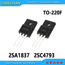 10PCS New and Original A1837 2SA1837 + 2SC4793 C4793 TO-220F 1A 230V 20W NEW