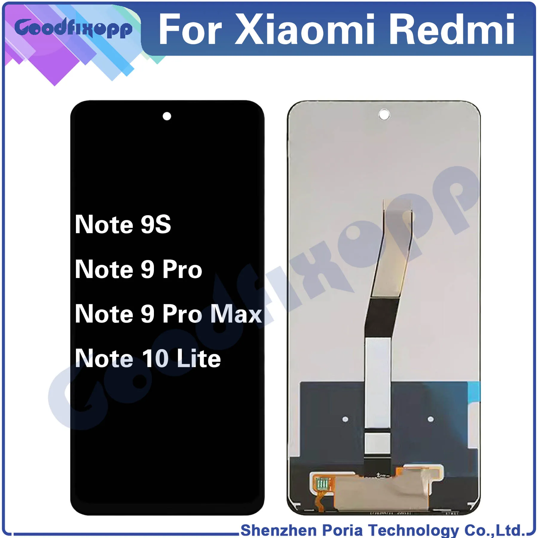 

For Xiaomi Redmi Note 9S / Note 9 Pro Max / Note 10 Lite LCD Display Touch Screen Digitizer Assembly Repair Parts Replacement