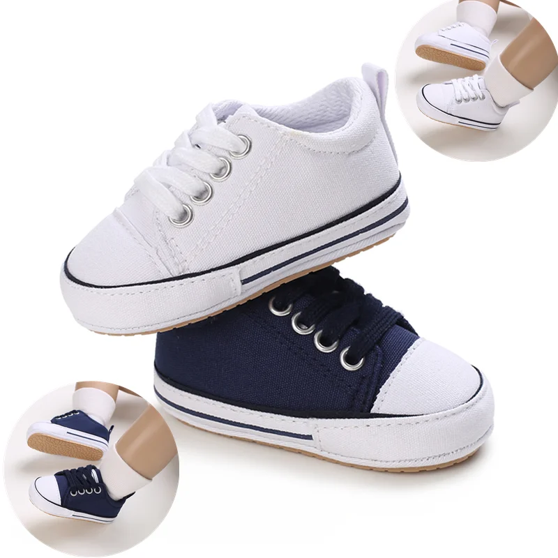 

0-18M New Baby Shoes Retro Canvas Boy Girl Shoes Multicolor Toddler Rubber Sole Anti-slip First Walkers Infant Newborn Moccasins