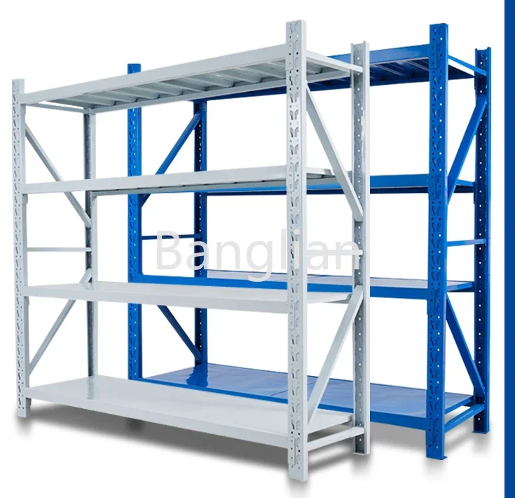 Medium-sized Shelves, Free Combination, Multi-storey Warehouse, Hardware Store Shelves, Customized and Detachable