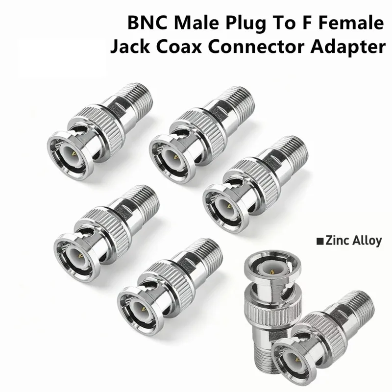 BNC Male Plug To F Female Adapter F Type To BNC Connector Jack Coaxial Plug For CCTV Camera