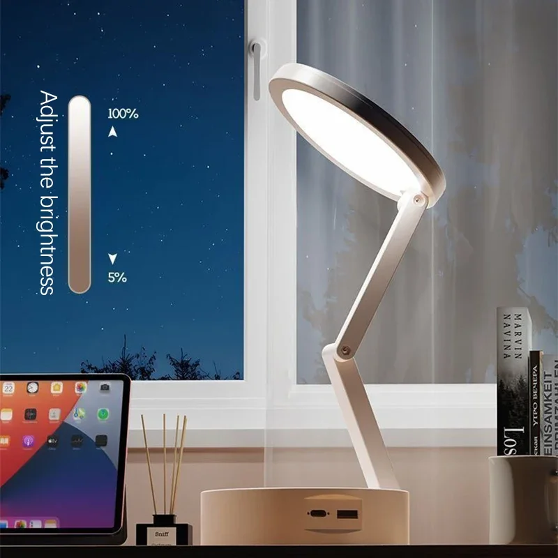 LED Booking Lamp Portable Charging Type USB or Clock Fold LED Desk Lamp Energy Saving Rechargeable Foldable LED Reading Light