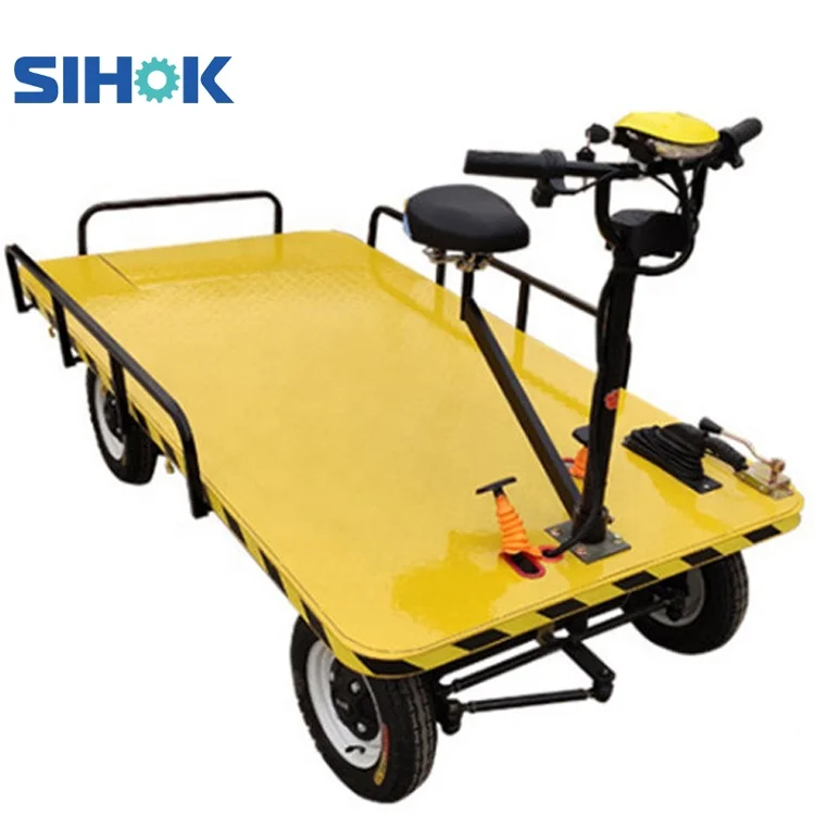 Flexible Operation 4 Wheel Large Load Capacity Carrying Goods Electric Trolley Carts for Farm Shopping Mall Workshop