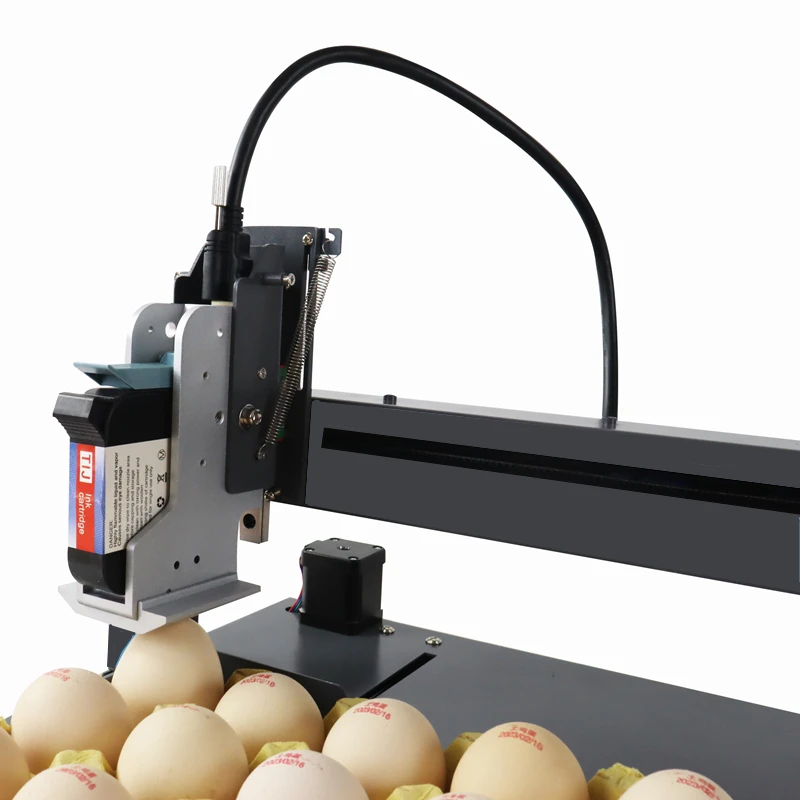 Tray Type XY Axis Egg Inkjet Printer 12.7mm Egg Coding Machine Whole Disk Printing Production Date Serial Number