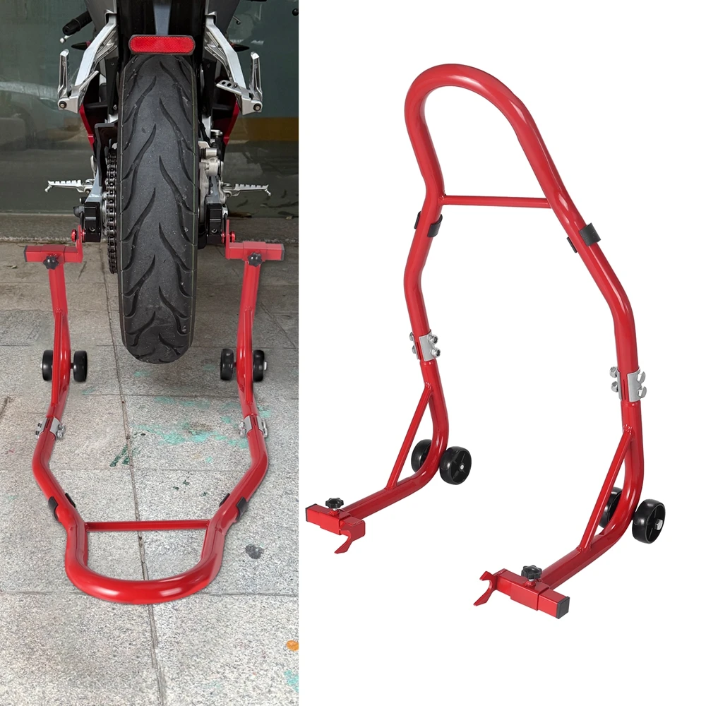2 in 1 Universal Rear Paddock Stand Motorcycle Bike U-Shape L-Shape Bracket Hook Holder Chain Lube