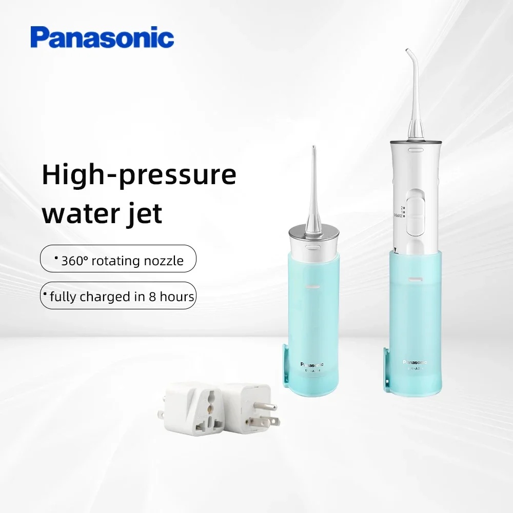Panasonic Smart Electric Dental Flosser - Portable - 2 Water Pressure Modes - Rotating Nozzle - Canister Storage - IPX7 waterpro