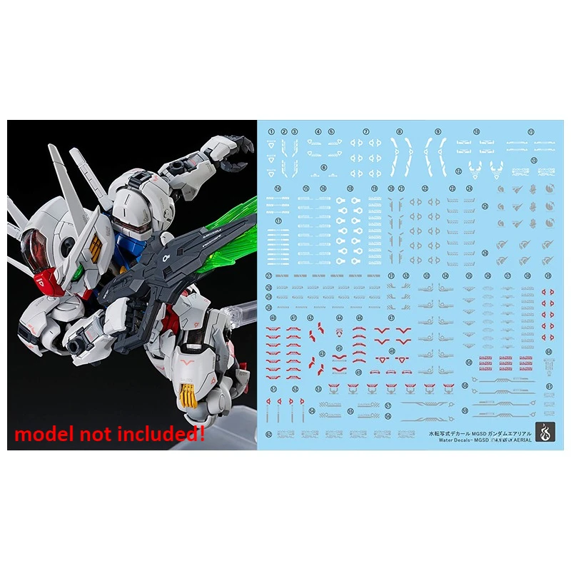 YAN Decal High Precision Fluorescent Water Stickers Fit MGSD XVX-016 AERIAL Assembly Model Hobby DIY