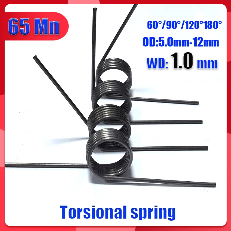 V-shaped Springs with a Wire Diameter of 1.0 mm Torsional Springs Miniature Torsional Springs Return Springs 60°/90°/120°/180°