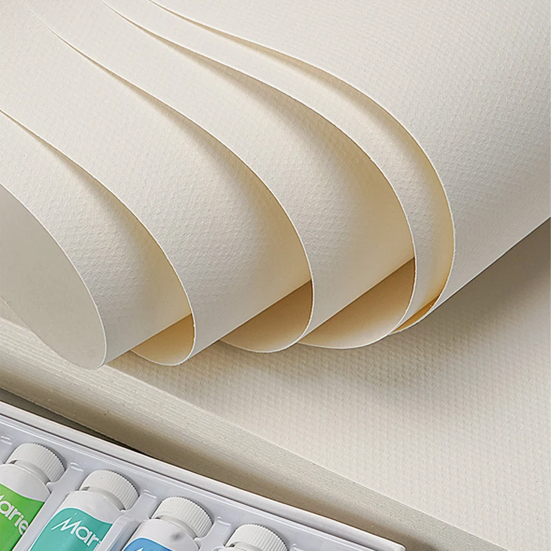 A4 กระดาษสีน้ํา 20/50Pcs เยื่อไม้สีน้ําภาพวาดหยาบปานกลาง 160G 200G 250G 300G กระดาษแข็ง Art Supplies