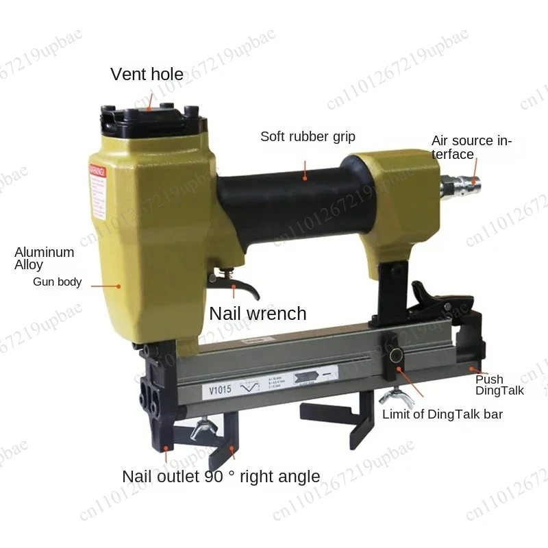 V1015 V‑Shaped Pneumatic, 45 Degree Angle Nailer for Picture Frame Photo Frame Back Staple Studio Framing Tools
