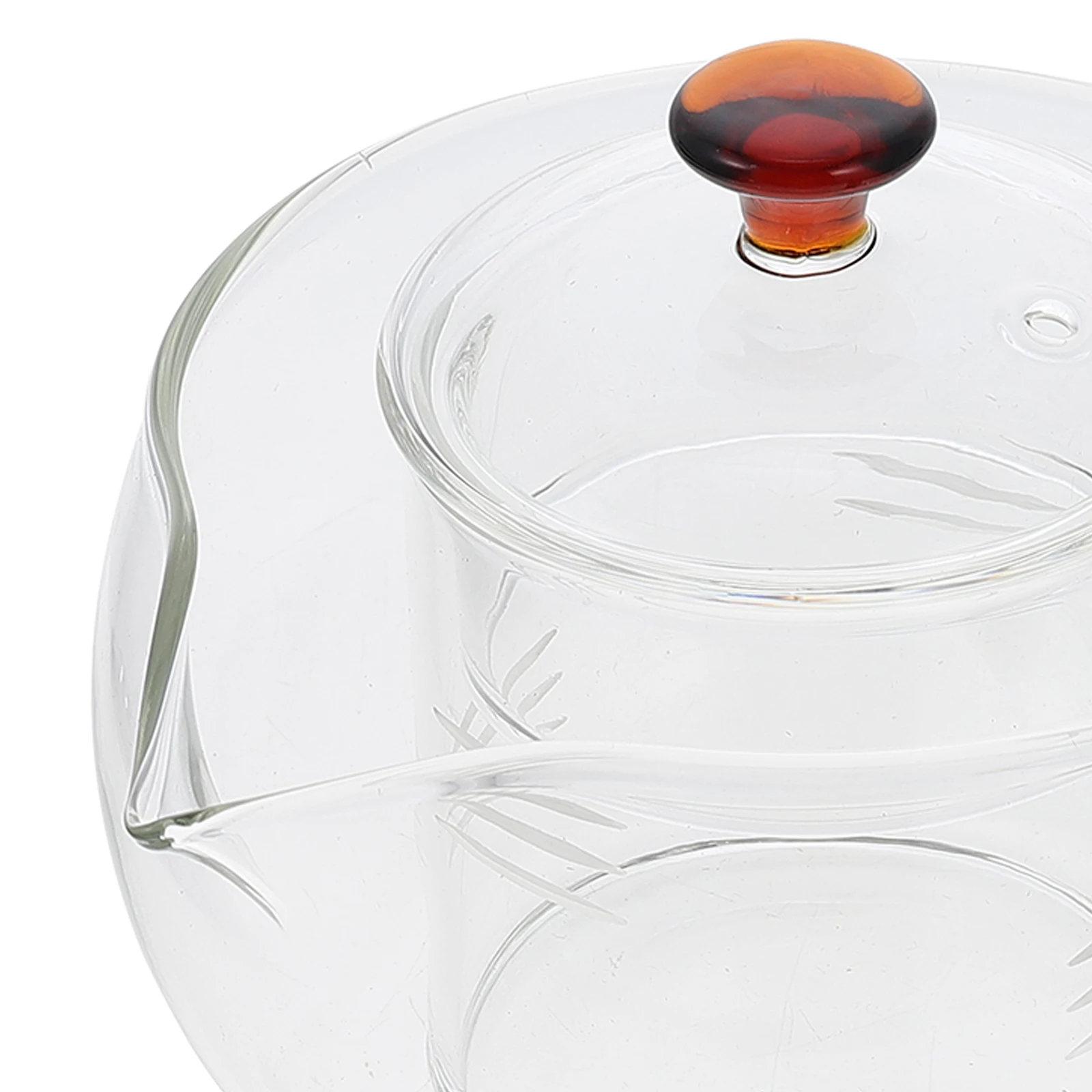 

Mini Heat-resistant Glass Teapot Clear Stovetop Kettle Thickened Design Tea Brewing Household Durability Ensured Kitchen Bar Use