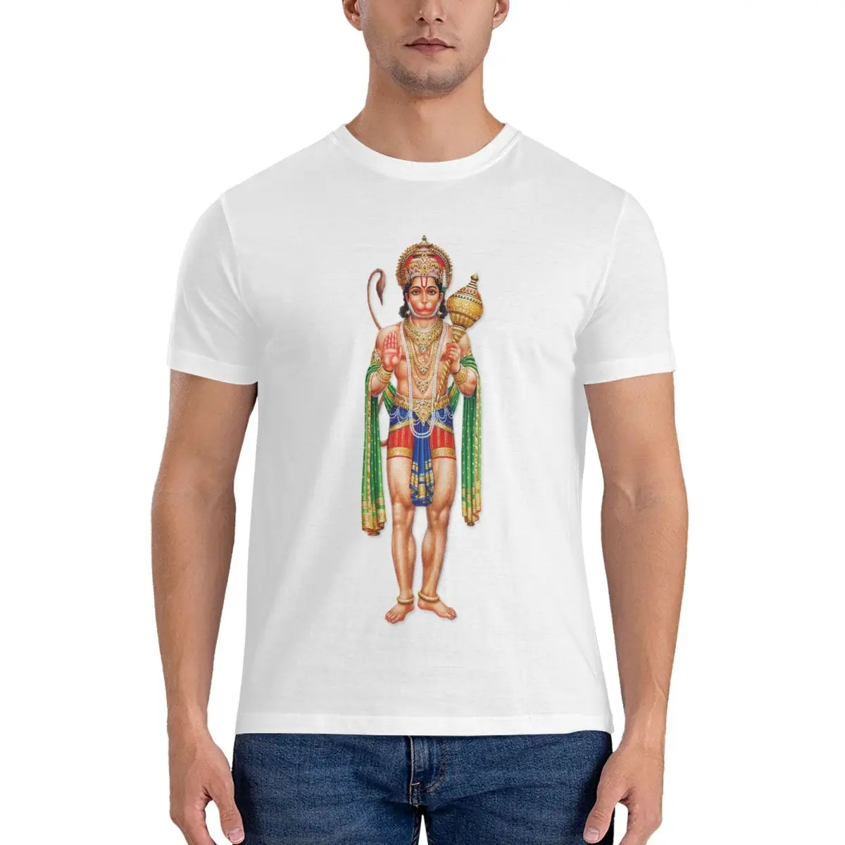 Online popular American style men's 100% pure cotton printed short sleeved T-shirt with high-definition printing