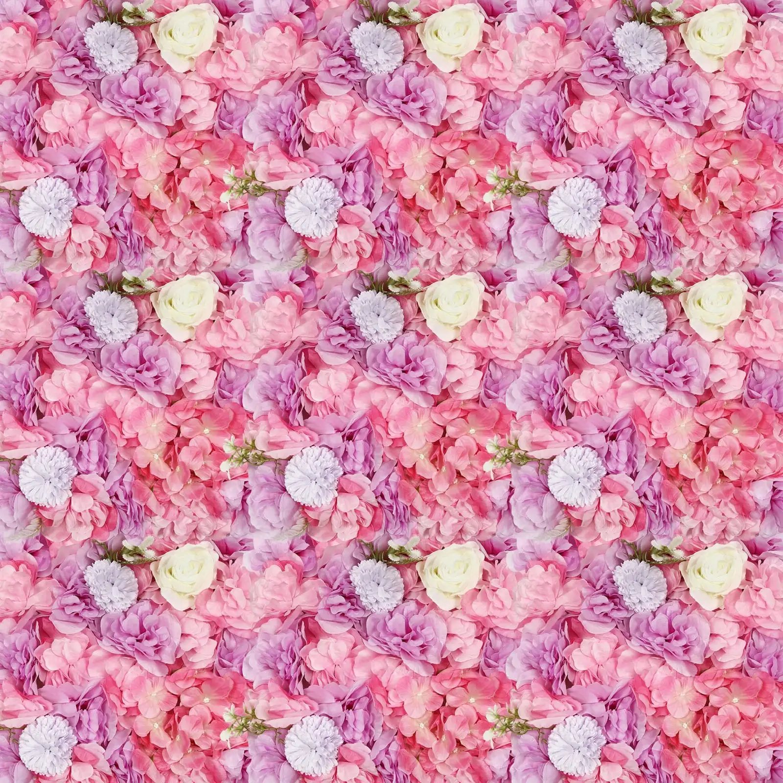 12PCS Artificial Flower Wall Panel 15''x15'' Decorative Hydrangea Flower Panels Wall Flower Panels For Party