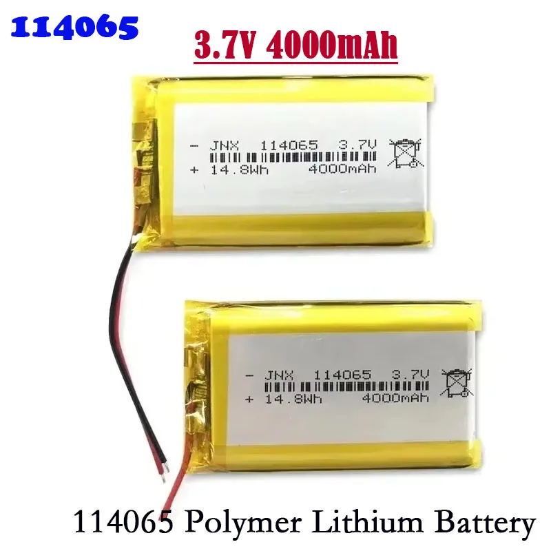 New114065 4000mAh Rechargeable Polymer Lithium Battery3.7V   Bluetooth Speaker Shaver Beauty Instrument Mobile Power Battery3.7V