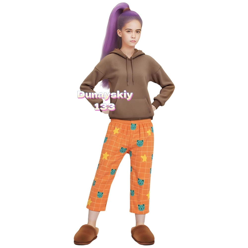 Zoey Rumi Mira KPop Demons Hunter Stroje Cosplay Spódnica dla Dzieci Fioletowa Koszulka Idealna dla Kobiet Dziewcząt Halloween Filmowa Gra Fabularna