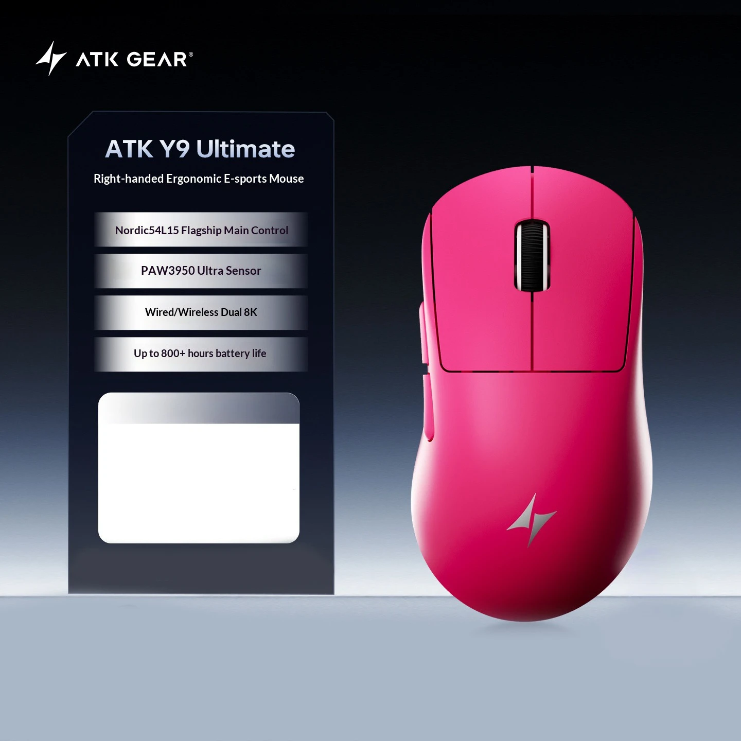 ATK Dragonfly Y9 Series Mouse Wireless/Wired Right Hand Ergonomics
