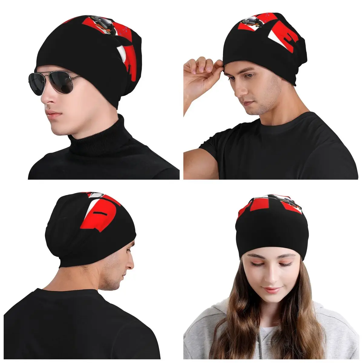 Custom Scuba Dive Flag And Diver Beanie Cap Winter Warm Bonnet Homme Knitted Hats Outdoor Diving Lover Skullies Beanies Hats