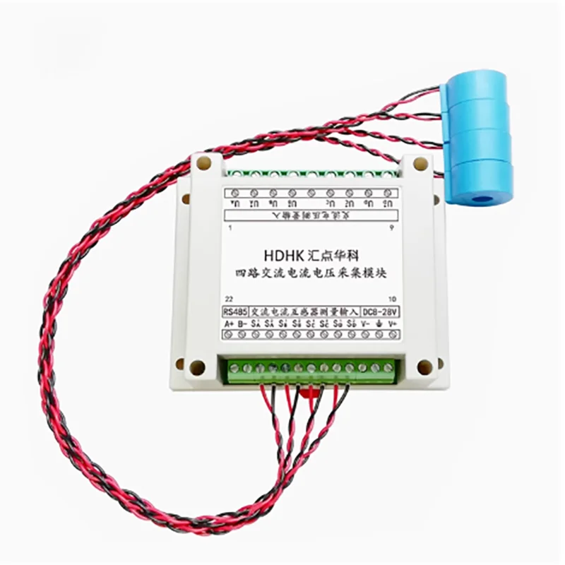 Multi channel 4-channel AC current and voltage acquisition module power measurement transmitter sensor RS485