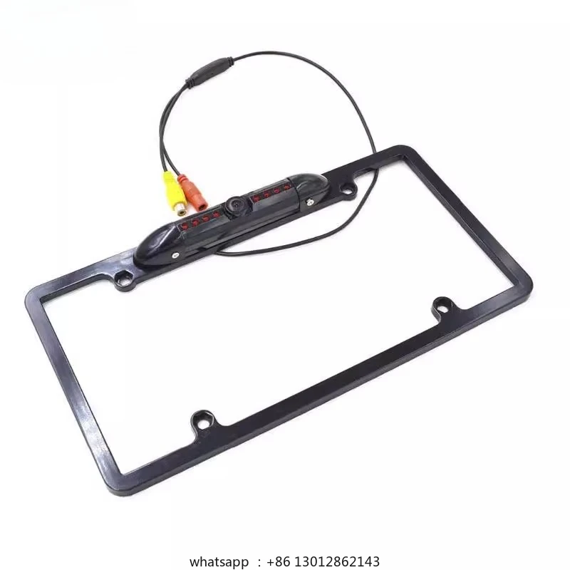 

With night vision car reversing camera American license plate rearview camera frame