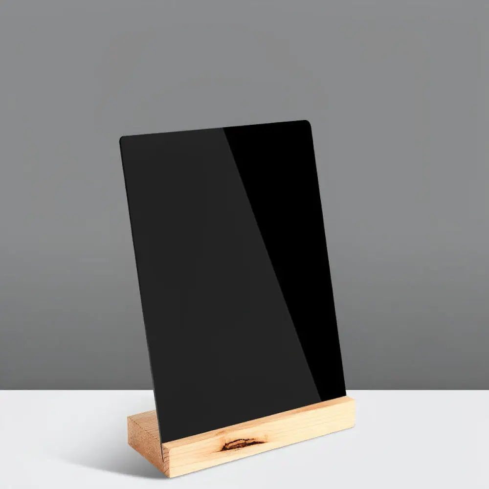Portable Acrylic Chalkboard Sign Desktop Message Board Erasable Writing Display Holder For Retail Store Office Decor Menu
