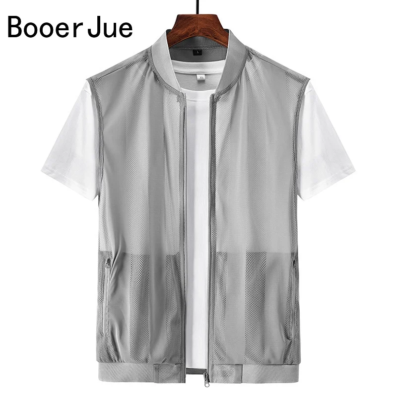 Outdoor Hiking Sports Summer Men Mesh Hollow Waistcoat Fishing Breathable Coat High-Quality Design Cycling Leisure Biker Vests