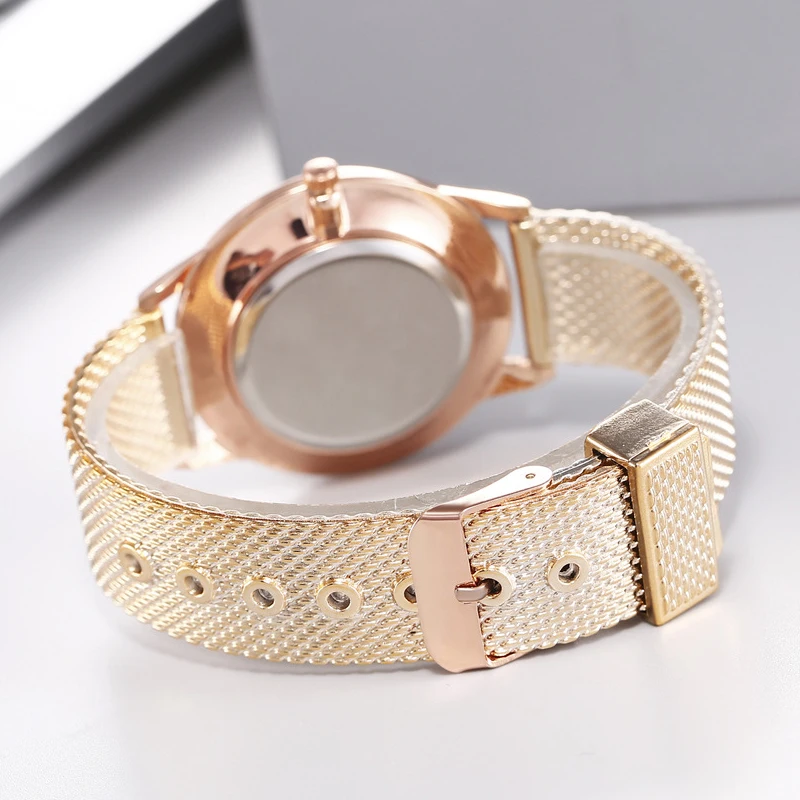 Pffee Silver Rose Gold Zegarki Dla Kobiet Moda Kwarcowy Zegarek Na Rękę Panie Eleganckie reloj mujer Prezenty