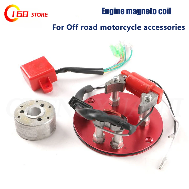 Motorcycle Magneto Coil Inner Rotor Stator Assembly Kit for 50/110/125/140/150CC Scooter Go Kart ATV Quad Moto Horizontal Engine