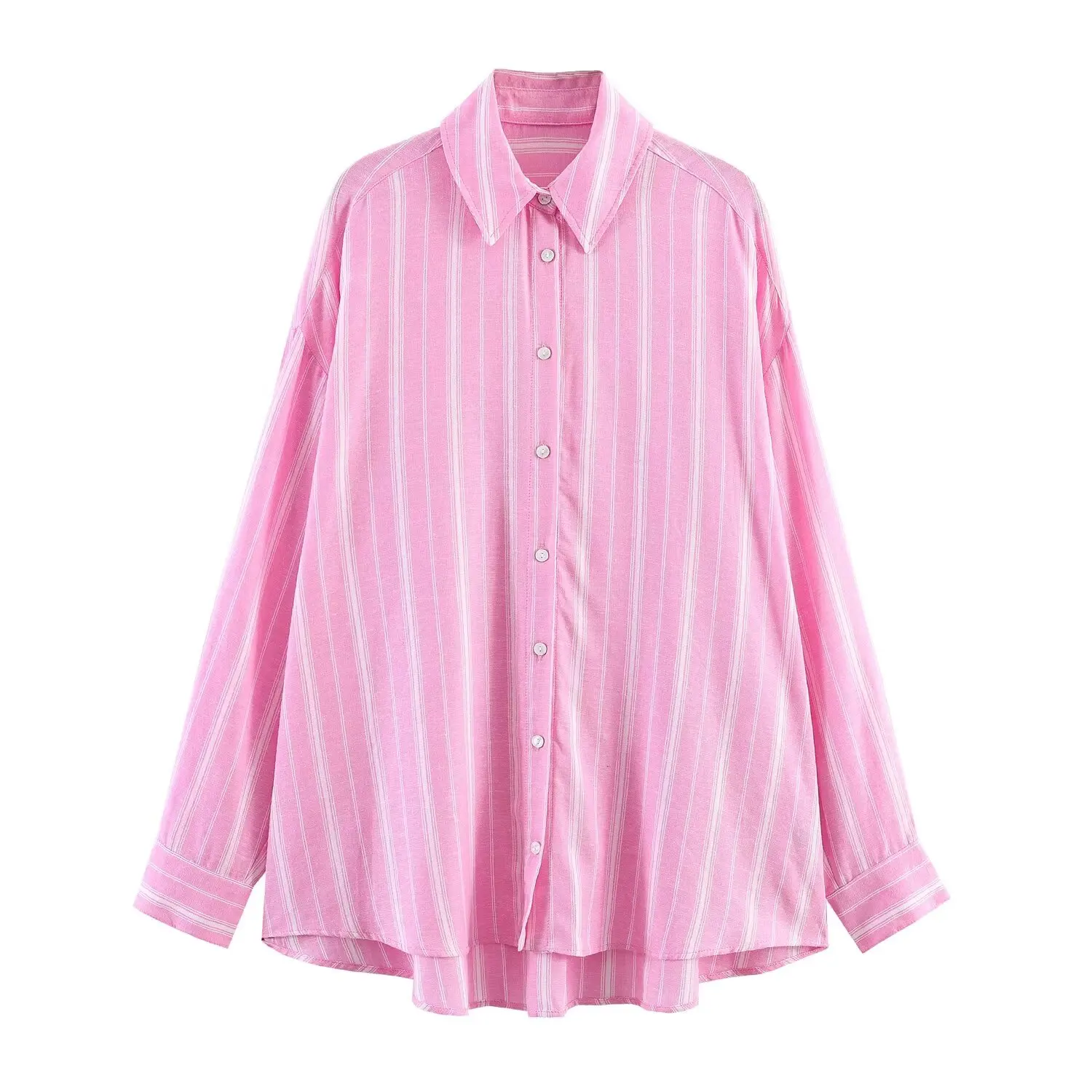 Women's Fashion Skirt Set 2 Piece Pink Oversize Long Sleeve Striped product image from Kayea’s Collections