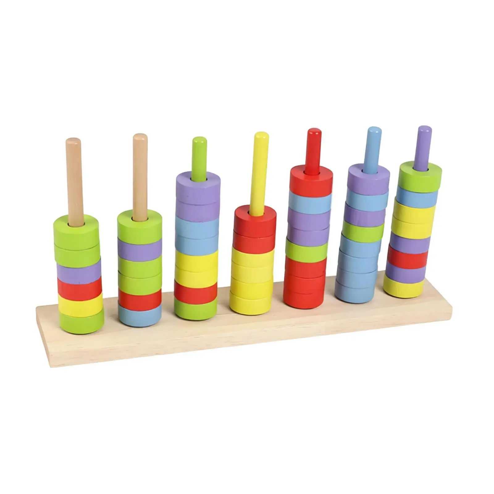 Wooden Color Sorting Stacking Toy Educational Toy Sorting Counting Toy